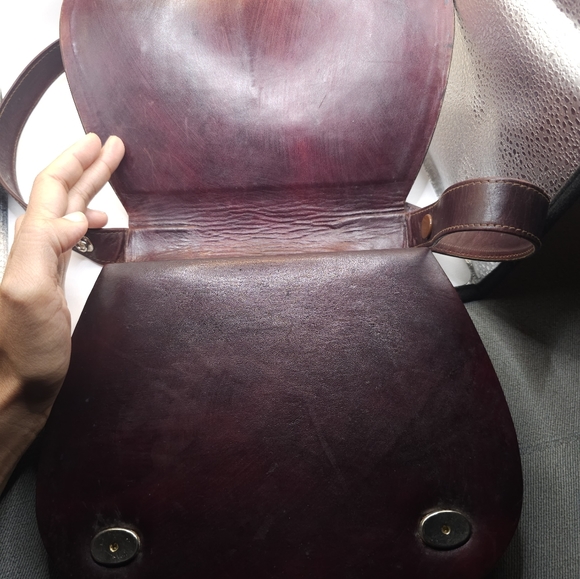 Vintage 1960’s Khorshid Khanoom Design Persian Leather Handbag shoulder - Picture 5 of 7